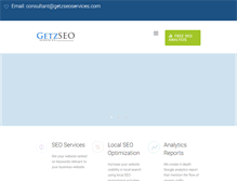 Tablet Screenshot of getzseoservices.com